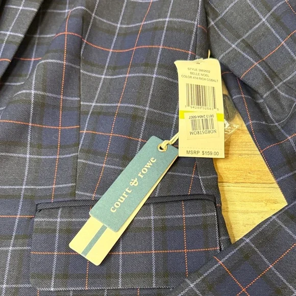 Court & Rowe Belle Noel Plaid Blazer NEW 4 - Picture 3 of 5